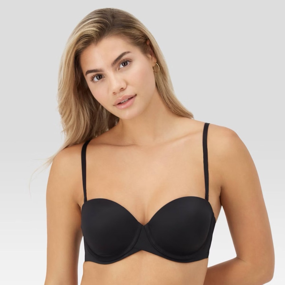 Maidenform Black Convertible Strapless Bra